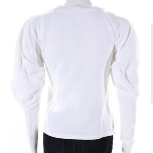 GOEN.J | XS / SP / 4 | White Puffed Sleeve White Cotton Pullover Sweatshirt Top